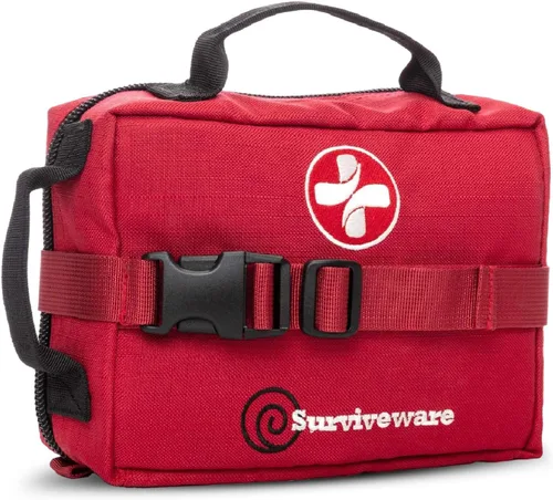 Vista 2 de Surviveware 119 Pcs Comprehensive Premium Survival First Aid Kit - Medical Emergency Kit for Travel Camping Gear, Home Essentials & Outdoor