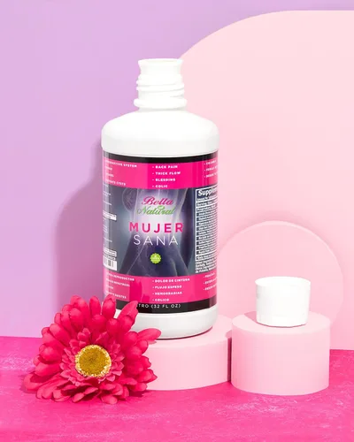 Vista 4 de Bella All Natural Mujer Sana Mujer Saludable, Desequilibrio Hormonal, SOP, Calambres Menstruales - 1 Litro
