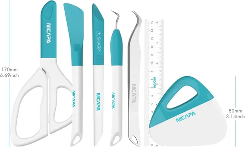 Vista 6 de Nicapa Juego de herramientas básicas de vinilo para deshierbe artesanal