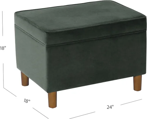 Vista 46 de HomePop Decoración para el hogar K7646-A877 Otomana tapizada moderna rectangular de almacenamiento Otomana con tapa con bisagras