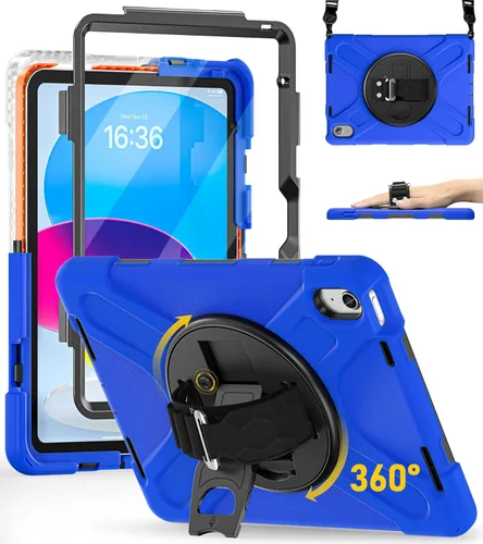 Vista 10 de BRAECN Funda para iPad de 9ª/8ª/7ª Generación, Funda Resistente a Prueba de Golpes con Protector de Pantalla, Soporte para Lápiz, Soporte para Tapa