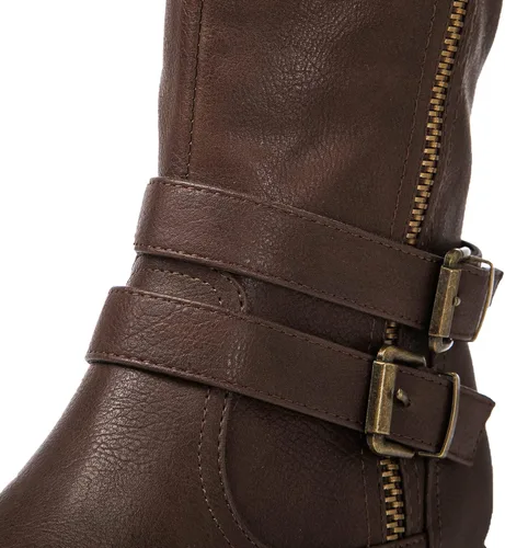 Vista 3 de GLOBALWIN Botas altas hasta la rodilla para mujer, botas de equitación cómodas para mujer, tacón bajo