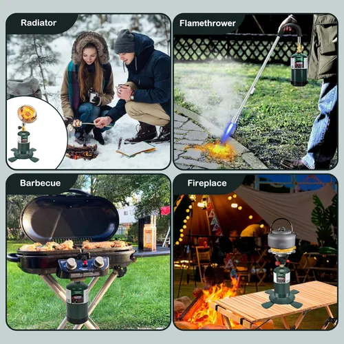 Vista 5 de BLUEFIRE(2) Tanque de propano de 16.4 oz 1Lb de repuesto de combustible para cilindro de gas de campamento, paquete de 2 recipientes portátiles