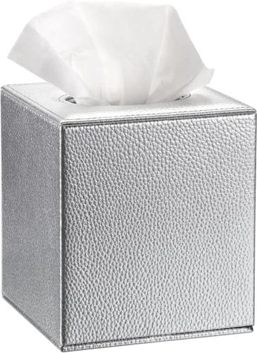 Vista 12 de Sumnacon Funda de Caja de Paños Cuadrada Elegante Caja de Paños con Base Magnética de PU, Funda de Paños de Cuero en Cubo para Sala de Estar, Baño