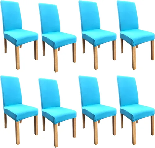 Vista 29 de Funda protectora para silla de comedor lavable extraíble y elástica de tela de elastano