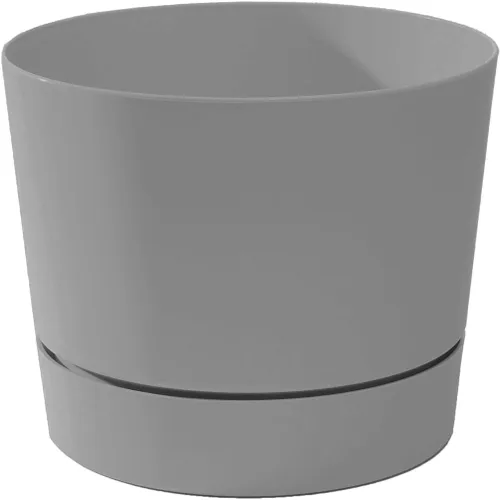Vista 7 de Root & Vessel Majestic Mid-Century - Maceta cilíndrica moderna de perfil bajo, color blanco mate, 8.5 pulgadas
