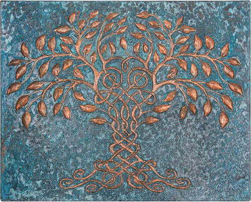 Vista 15 de Protector contra salpicaduras de cocina, protector contra salpicaduras de cocina del árbol de la vida celta, panel de cobre personalizable, azulejos