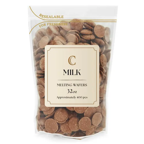 Vista 14 de KIDU Merckens - Bolsa de obleas de chocolate para derretir a granel, perfecta para sumergir, postres, hornear y más (2 libras, azul)