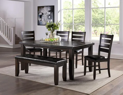 Vista 2 de Dining Chairs for Room, Table & Seating Chair Sets Kitchen, Ladder Back Side Chairs (Set of 2), Modern Design for Dining Room, Kitchen, Living Room