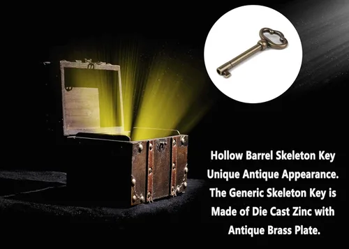 Vista 9 de KY-2AB y KY-3AB - Llave de esqueleto, llaves de esqueleto de barril hueco, llaves de latón antiguo, llave antigua para muebles y cerraduras vintage
