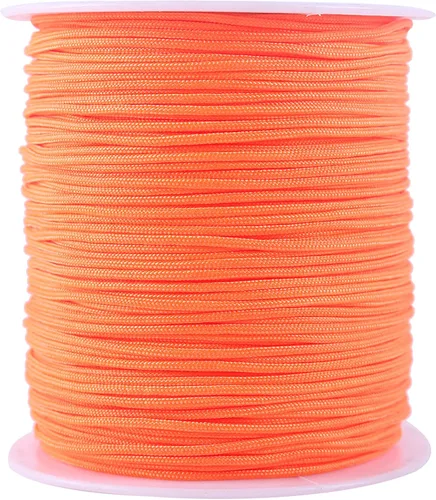 Vista 75 de KONMAY 1 rollo de cuerda de nailon para hacer pulseras de 150 yardas, trenzado de nailon Shamballa Macramé/cordón de cuentas de 0.4mm, cordón