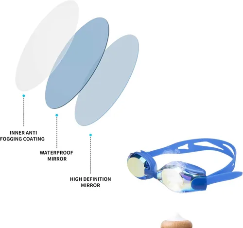 Vista 5 de Gafas de natación miope, Gafas de natación de visión corta