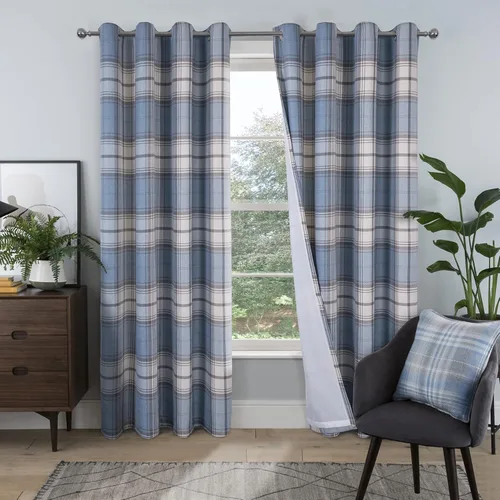 Vista 12 de always4u - Cortinas térmicas aisladas con diseño de cuadros, de 63 pulgadas de largo, de doble capa, cortinas térmicas para sala de estar