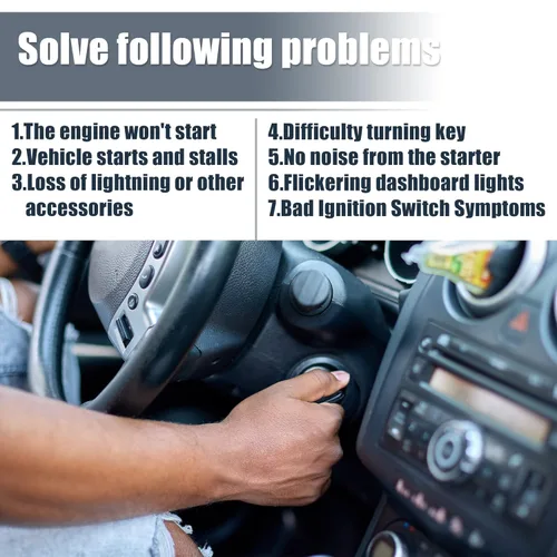 Vista 6 de uxcell Interruptor de arranque con cerradura de encendido, enchufe de arranque de repuesto para Ford para Ranger 2002-2012 para Mazda CX-7 CX-9