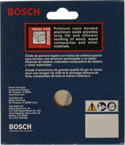 Vista 2 de Bosch SR5R180 - Discos de lija de gancho y bucle de 5 pulgadas de grano 180 de 5 pulgadas y 8 orificios