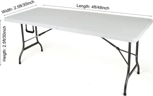 Vista 4 de Paquete de 2 manteles de elastano elásticos de 4 pies para mesas rectangulares, eventos, bodas, banquetes y fiestas