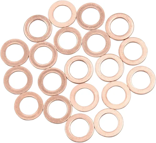 Vista 7 de X AUTOHAUX Anillo de sellado plano de cobre métrico M6 x 0.354 in x 0.039 in para tuerca de tornillo