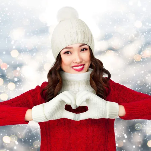 Vista 5 de 8 piezas de gorro de invierno con pompones para mujer, gorro de punto cálido, calentadores de cuello, bufandas, guantes de pantalla táctil, conjunto