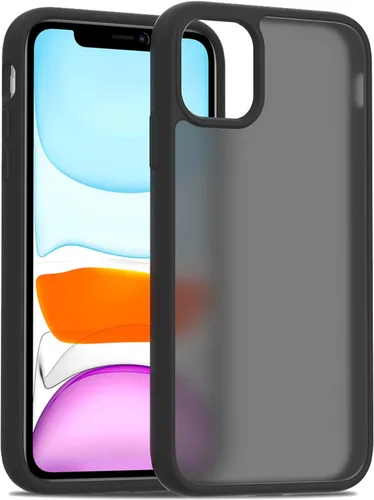 Vista 65 de TENOC Funda para teléfono compatible con iPhone 11, color negro, antihuellas, antigolpes, mate, para 6.1 pulgadas