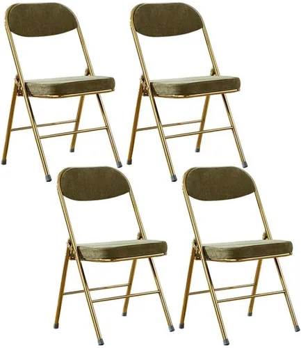 Vista 34 de CraftThink Sillas de comedor modernas, silla auxiliar tapizada para el hogar, con acabado mate, silla de comedor plegable con respaldo abierto