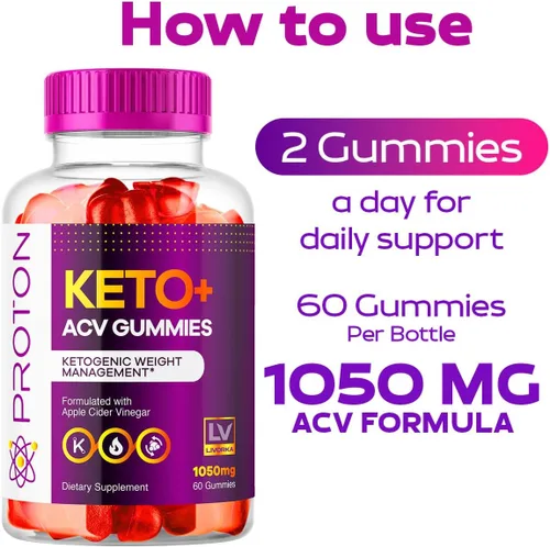 Vista 3 de Gomitas Proton Keto ACV para pérdida de peso avanzada, gomitas de protón Keto Plus ACV de 1050 mg, protón ceto, Keto ACV, gomitas avanzadas