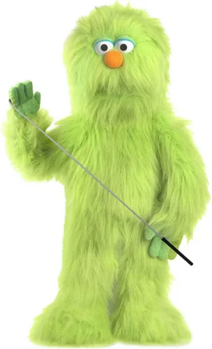 Marioneta de monstruo verde de 30 pulgadas, marioneta estilo ventrílocuo de cuerpo completo