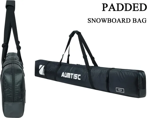 Vista 6 de AUMTISC Bolsa de esquí individual acolchada para transportar esquís bolsillo con asa ajustable 170 72.8 in