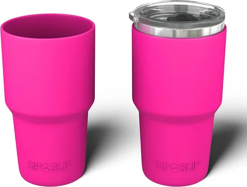 Vista 21 de Funda de silicona para vasos, compatible con vasos Yeti, RTIC, Ozark Trail, Magellan y más. Fundas aisladas personalizadas para enfriar latas