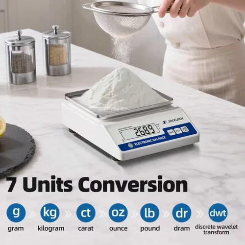 Vista 3 de Escala de Laboratorio 1000g Balanza Digital de 0.01 Gramo de Precisión Escala de Balance Electrónica Analítica para Joyería, Cocina, Laboratorio