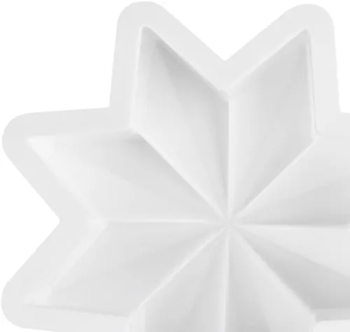 Vista 9 de Molde para pastel de gasa con forma de estrella, molde de silicona para hornear mousse de 7 pulgadas, 3D, estrella de ocho puntas, molde para hacer