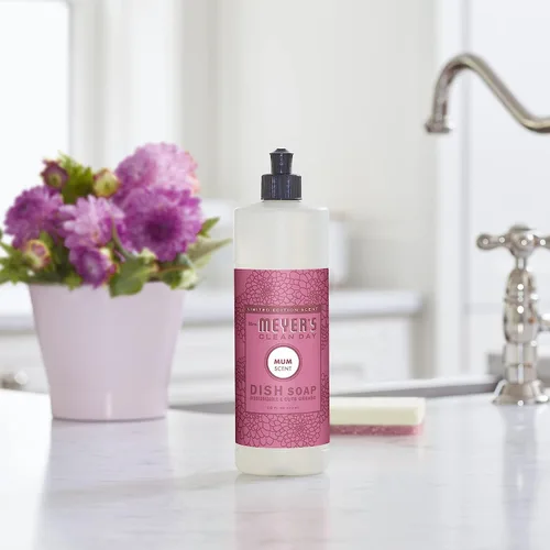Vista 5 de Mrs. Meyer's Clean Day Variedad, 1 Jabón de manos líquido, 12.5 OZ, 1 Jabón líquido para platos, 16 OZ, 1 CT (Mum)