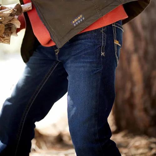 Vista 3 de ARIAT Jeans Rebar M4 Slim Fit Durastretch de pierna recta para hombre