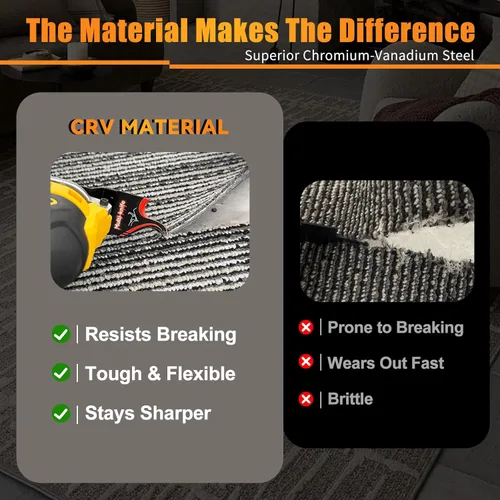 Vista 6 de AIFICUT 10 piezas de gancho oscilante multiherramienta hoja para tejas de techo de alfombras, materiales suaves, herramienta oscilante universal