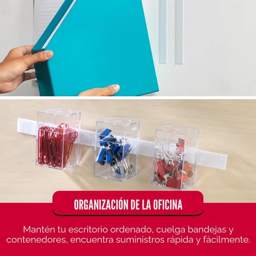Vista 3 de VELCRO Brand Rollo de cinta negra de 5 pies x 3/4 pulgadas Con adhesivo Corte las tiras a la longitud deseada Cierres de gancho y bucle