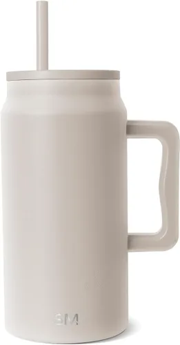 Vista 20 de Simple Modern - Vaso de 1,5 l con asa y tapa con pajita, botella de agua grande de acero inoxidable reutilizable con aislamiento, regalos