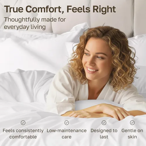 Vista 6 de California Design Den - Juego de sábanas tamaño individual, 100 % algodón, 500 hilos, satén, con bolsillo profundo y sábana ajustada elástica