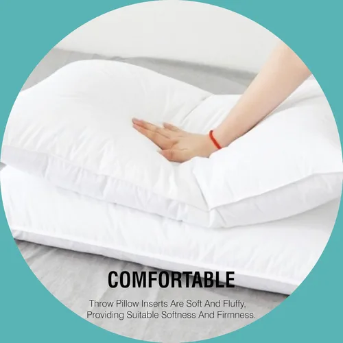 Vista 2 de ACCENTHOME Insertos de almohada para exteriores de 12 x 20 (paquete de 2) fundas de almohada hipoalergénicas impermeables Inserto de almohadas