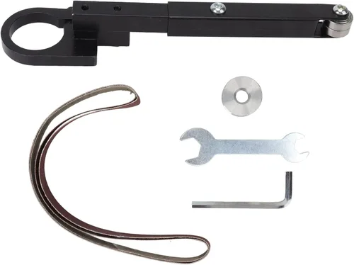 Vista 6 de Accesorio de lijado de tubería o tubo, herramienta de conversión de amoladora angular, accesorio de lijadora de correa, acero resistente, impacto