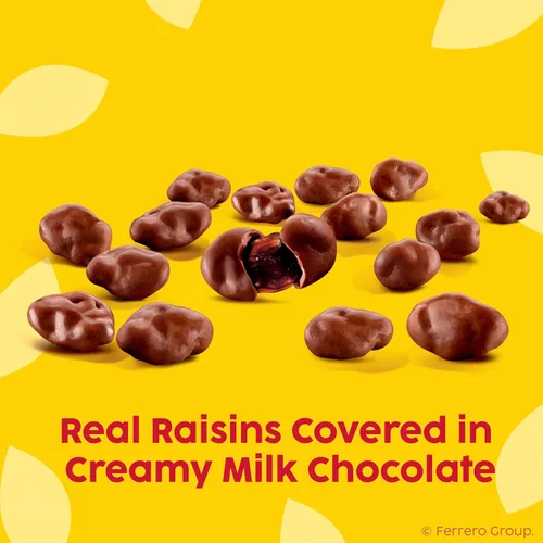Vista 3 de Raisinets, pasas cubiertas de chocolate oscuro de California, caja de caramelos de cine, 3.1 oz cada una, paquete a granel de 15