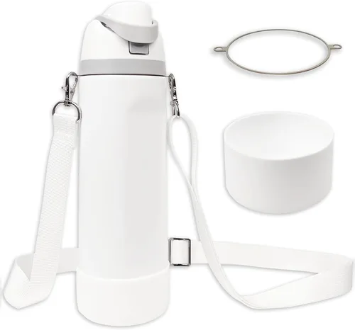 Vista 12 de Silicone Boot Set for Owala Water Bottle 24 oz, 32 oz, 40 oz - Includes Non-Slip Sleeve, Shoulder Strap & Handle Strap, Perfect Owala Accessories