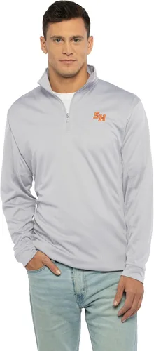 Vista 44 de Vantage Apparel NCAA Collegiate Micro Mesh Performance Gris Sudadera con cremallera de 1/4 para hombre