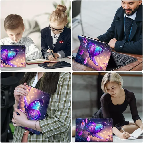 Vista 7 de Funda para Samsung Galaxy Tab A8 10.5 con teclado, teclado Bluetooth inalámbrico desmontable y funda delgada con soporte plegable para Galaxy Tab A8