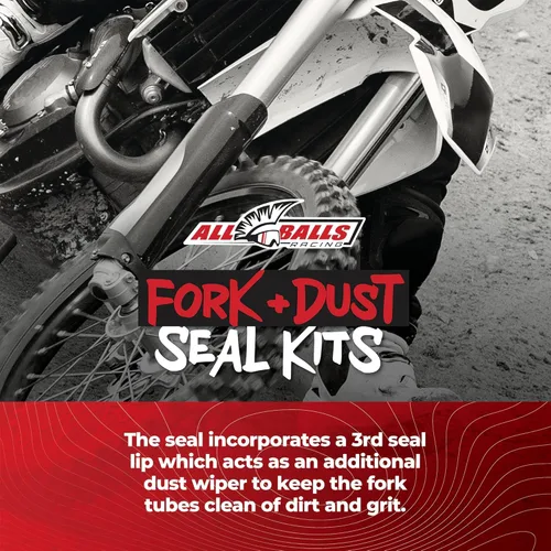 Vista 4 de All Balls Racing 56-143 Kit de retenes de horquilla y guardapolvo compatible con/reemplazo para KTM