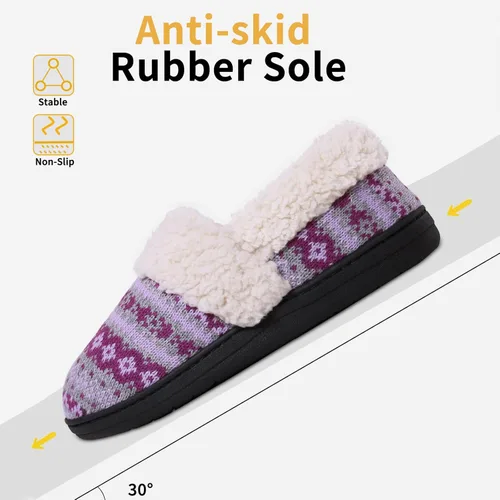 Vista 5 de Evshine Pantuflas mullidas de espuma viscoelástica con parte trasera cerrada para mujer, con forro polar, para interiores y exteriores