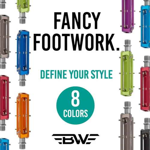 Vista 9 de Berm Platform Bike Pedales - Pedales planos de aluminio ligero para MTB y BMX Rosado