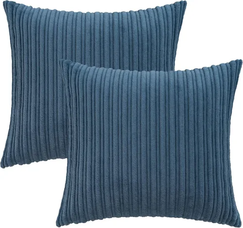Vista 144 de UGASA - Juego de 2 fundas de almohada de terciopelo a rayas, funda decorativa para cojín con cremallera oculta para el hogar, sofá, dormitorio