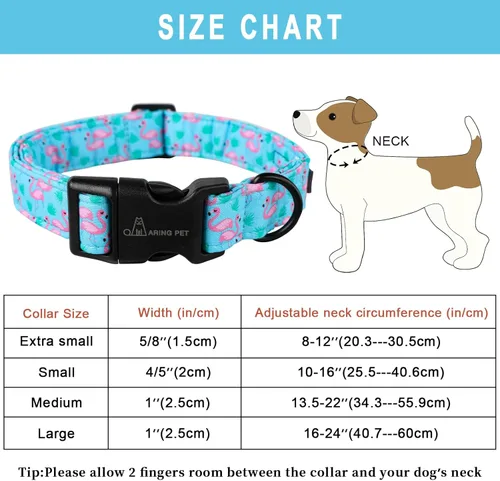 Vista 6 de Aring Pet Collar de algodón, ligero y ajustable, con hebilla de liberación rápida para perros pequeños, medianos y grandes, para cachorros, XS