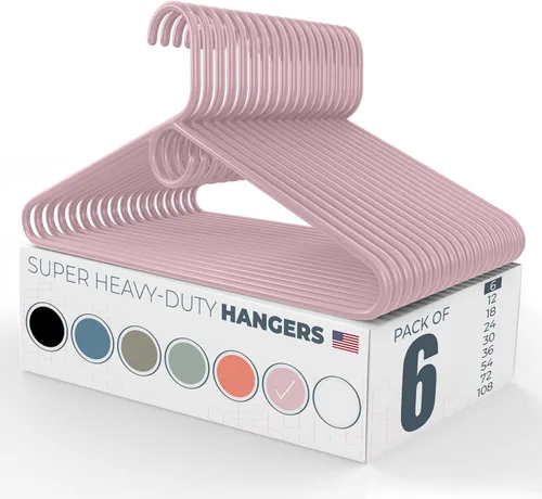 Vista 108 de Perchas Neaties de plástico muy duro, perchas de plástico para la ropa, ideales para el uso diario, perchas estándar para la ropa, hechas en EE.UU.