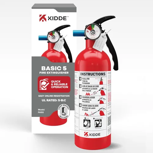 Kidde - Extintor básico para el hogar, oficina, residencial, de un solo uso, 5BC