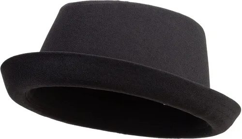 Vista 7 de e4Hats Gran tamaño de lino de poliéster mezclado porkpie Upbrim Fedora Gris